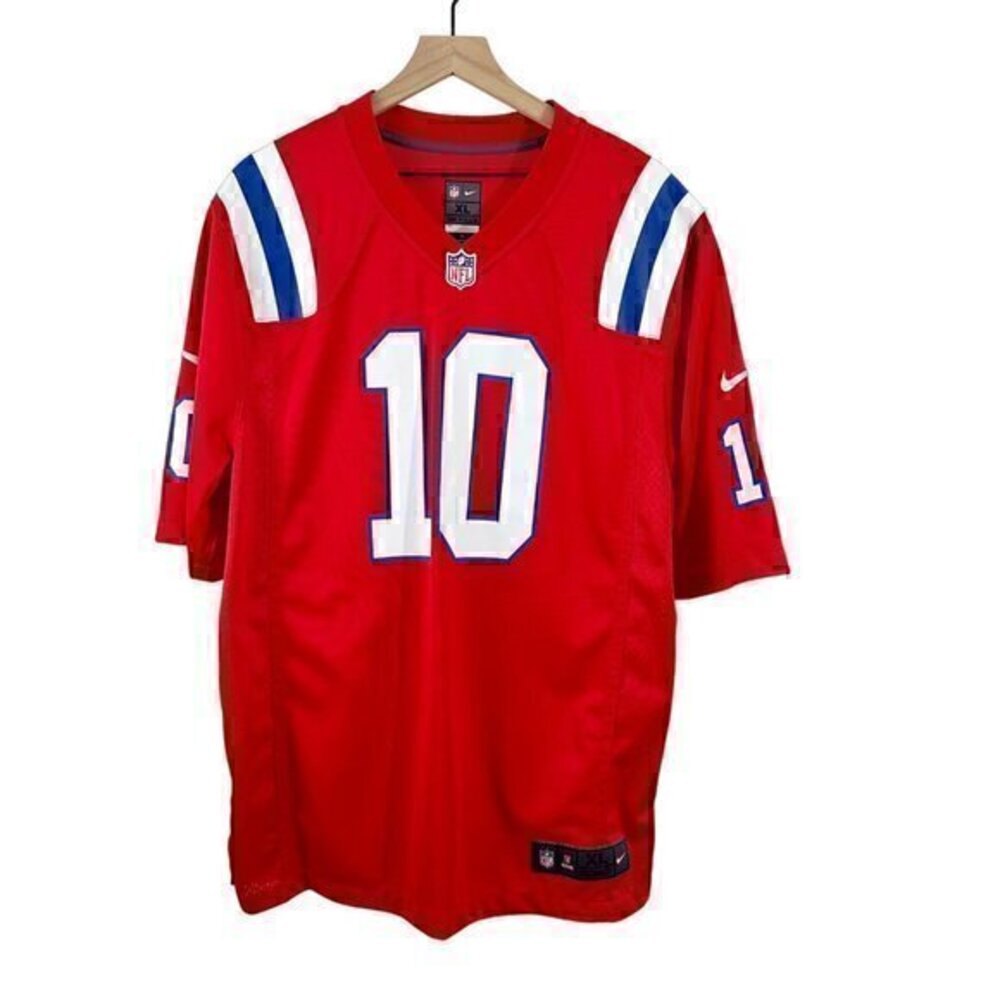 Nike NFL New England Patriots Jones 10‎ Jersey Top Red Size Extra Large
